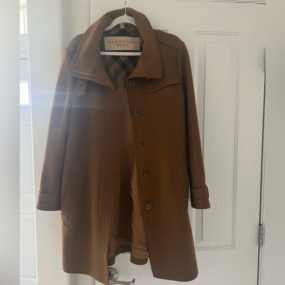 🔥SALE🔥 Burberry Brit Rushfield Wool Blend Trench Coat - Picture 2 of 8